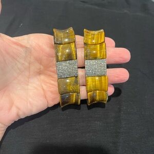 Neiman Marcus Tigers eye, Diamond and Silver Bracelet